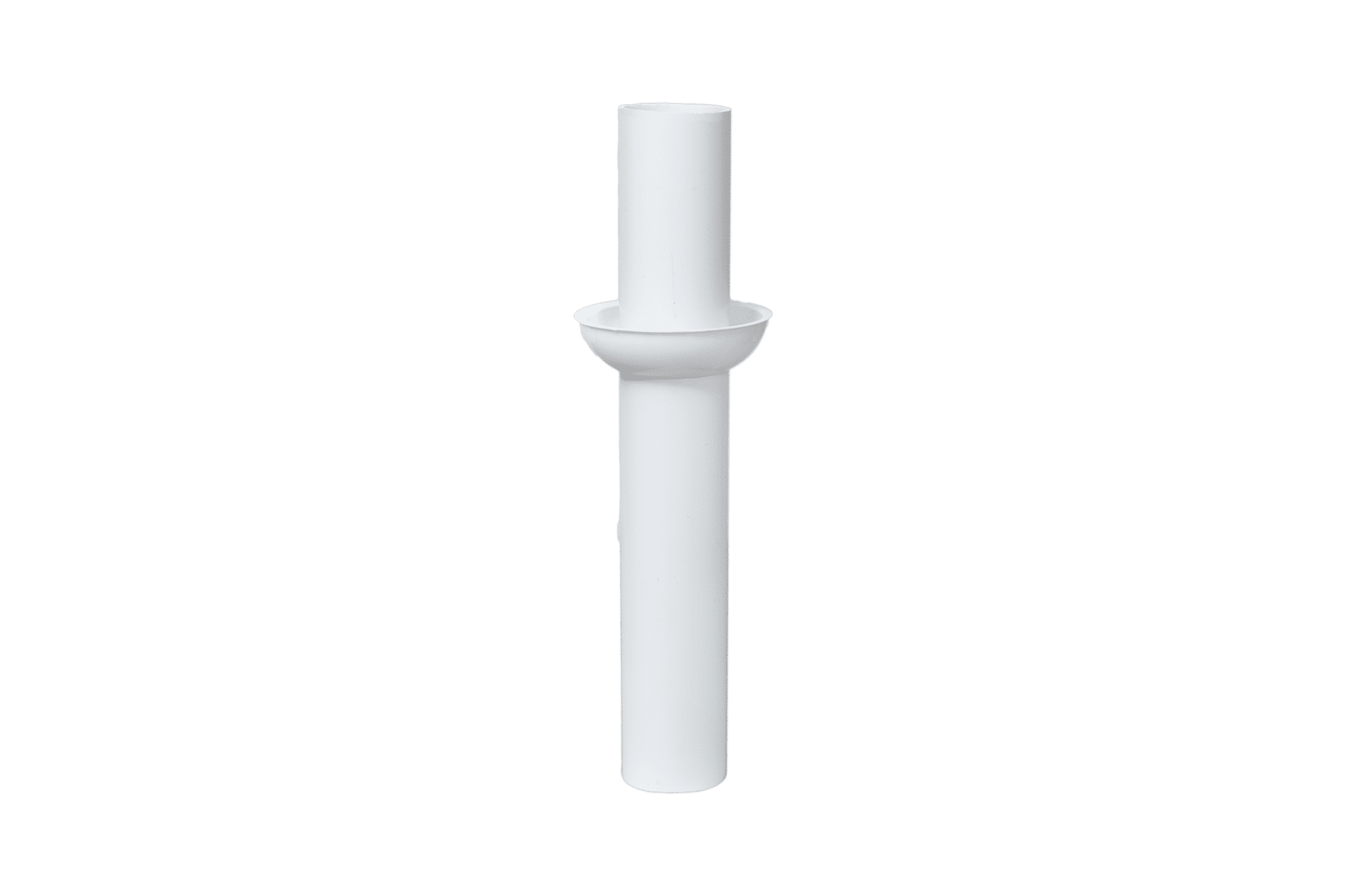 Tubo blanco con plafón