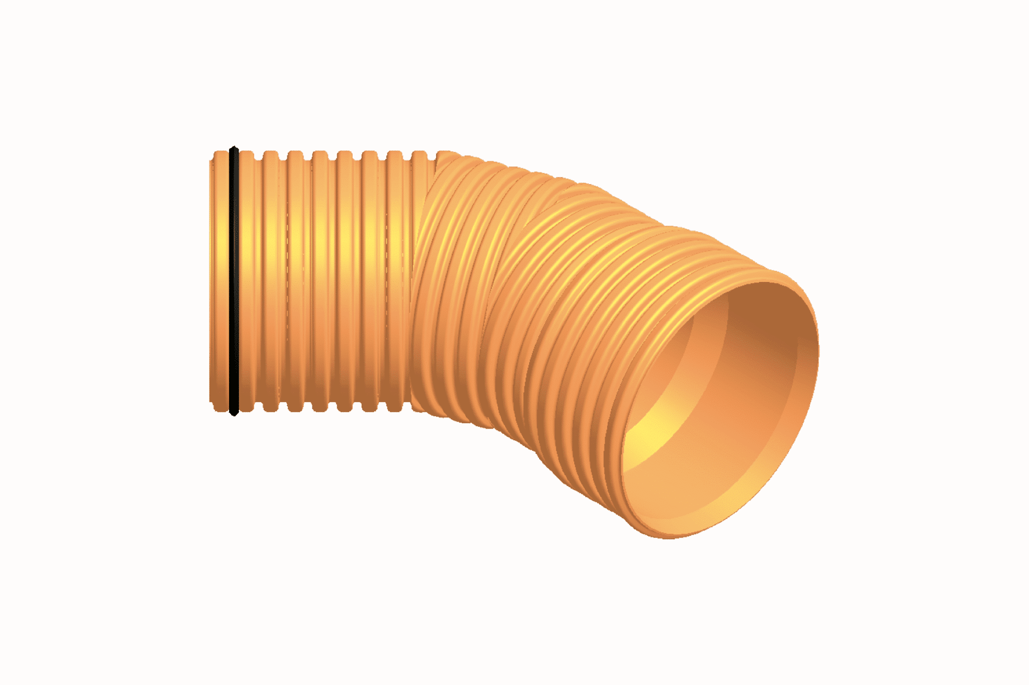 Codo 45º corrugado