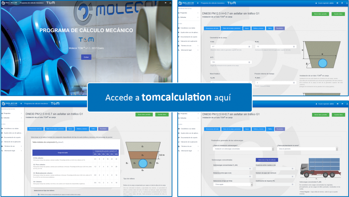 programa de calculo mecanico de Molecor